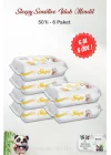 6 AL 5 ÖDE Sleepy Sensitive 50li Islak Bebek Mendil ve ROSIE Pamuk