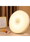 6lı Set Hareket Sensörlü Gece Lambası – USB Şarjlı 4000K Gün Işığı LED – Duvar, Dolap, Merdiven, Başucu için Akıllı Işık