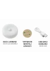 6lı Set Hareket Sensörlü Gece Lambası – USB Şarjlı 4000K Gün Işığı LED – Duvar, Dolap, Merdiven, Başucu için Akıllı Işık