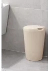 6 LT Banyo Mutfak Tezgah Üstü Çöp kovası - Bej