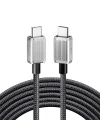 60W 3A PD Type-C to Type-C Hızlı Şarj ve Data Kablosu 1.5 Metre Siyah