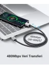 60W 3A PD Type-C to Type-C Hızlı Şarj ve Data Kablosu 1.5 Metre Siyah