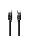 60W 3A PD Type-C to Type-C Hızlı Şarj ve Data Kablosu Siyah 1 Metre