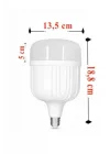 60W Jumbo Torch Led Ampul 6500K - Beyaz Büyük Boy Pazar Lambası E27