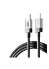 60W PD 3.0 Limpio Type-C to Type-C Hızlı Şarj ve Data Kablosu 1m Siyah