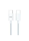 60W Type-C to Type-C Hızlı Şarj ve Data Kablosu 1m Beyaz AZ-B06aB