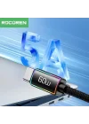 60W Type-C to Type-C RGB Aydınlatmalı Örgülü Şarj ve Data Kablosu 2 Metre
