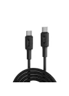 60W USB Type-C to Type-C Silikon Hızlı Şarj ve Data Kablosu Siyah 1 Metre
