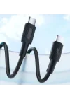60W USB Type-C to Type-C Silikon Hızlı Şarj ve Data Kablosu Siyah 1 Metre