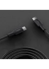 60W USB Type-C to Type-C Silikon Hızlı Şarj ve Data Kablosu Siyah 1 Metre