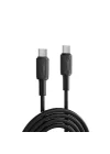 60W USB Type-C to Type-C Silikon Hızlı Şarj ve Data Kablosu Siyah 1 Metre
