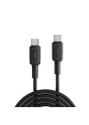 60W USB Type-C to Type-C Silikon Hızlı Şarj ve Data Kablosu Siyah 1 Metre