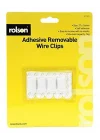 61345 4Pc Removable Adhesive Wire Clip, Black, 27x16mm