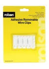 61345 4Pc Removable Adhesive Wire Clip, Black, 27x16mm