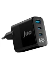 65W GaN Led Ekranlı Hızlı Şarj Cihazı 2 Type-C + USB-A iPhone & iPad & Notebook Uyumlu Şarj Aleti