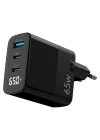 65W GaN Led Ekranlı Hızlı Şarj Cihazı 2 Type-C + USB-A iPhone & iPad & Notebook Uyumlu Şarj Aleti