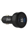 65W Led Ekranlı Type-C + USB-A Araç Şarj Aleti iPhone & Android & Notebook Araç içi Şarj Cihazı