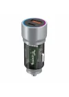 67W TURBO Araç Şarj Başlığı – USB + PD Girişli