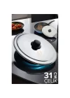 Mey İthalat® 31 cm Kızartma Tavası Kapağı Çelik Żelazny Design 719802