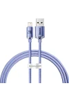 Crystal Shine, 2.4 A USB-A & Lightning Data ve Şarj Kablosu, 1.2 Metre, Mor, ‎CAJY000005