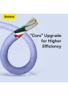 Crystal Shine, 2.4 A USB-A & Lightning Data ve Şarj Kablosu, 1.2 Metre, Mor, ‎CAJY000005