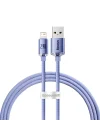 Crystal Shine, 2.4 A USB-A & Lightning Data ve Şarj Kablosu, 1.2 Metre, Mor, ‎CAJY000005