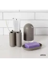 023273-918 Plaka Koleksiyonu, 2 ¾ Çap x 5 ½ İnç, Gri