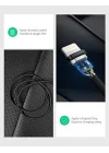 Mfi Lisanslı USB-A & Lightning Örgülü Data ve Şarj Kablosu, 2 Metre, Siyah, ‎60158
