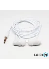 Factor­ M FM­03 Kulakiçi Mikrofonlu Kablolu Kulaklık Beyaz (FM­FM03KB)