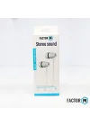 Factor­ M FM­03 Kulakiçi Mikrofonlu Kablolu Kulaklık Beyaz (FM­FM03KB)