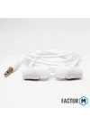 Factor­ M FM­03 Kulakiçi Mikrofonlu Kablolu Kulaklık Beyaz (FM­FM03KB)