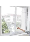 Pencere Sinekliği 130x150 cm ±5 cm | Çift Kanatlı Tül Sineklik | Kendinden Yapışkanlı Bantlı | Sinek, Sivrisinek ve Böceklere Karşı Koruma | Kolay Montaj