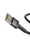 Cafule Special Edition, USB-A & Lightning 2.4 A Şarj & Data Aktarım Kablosu,1 Metre, Gri - Siyah, ‎CALKLF-GG1