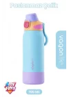 700 ML Tek Kapak Çift Kullanım Pipetli Rahat İçim Kulplu Paslanmaz Çelik Termos FFVGN1112-700ML Mavi