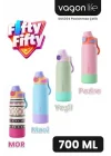 700 ML Tek Kapak Çift Kullanım Pipetli Rahat İçim Kulplu Paslanmaz Çelik Termos FFVGN1112-700ML Mavi