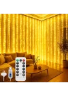 8 MOD Perde Ledi 300 LED 3x3m 10 Sarkıt Led Yılbaşı Oda Dekoru Kumandalı Peri Perde Led