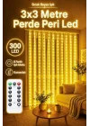 8 MOD Perde Ledi 300 LED 3x3m 10 Sarkıt Led Yılbaşı Oda Dekoru Kumandalı Peri Perde Led