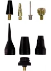 8 Parça Kompresör Aksesuar Seti (metal top iğnesi ve bisiklet lastikleri için supap adaptörü dahil) - 4139695