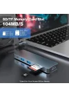 8040 Type C 3.1 HUB - HDMI 4K USB2.0 2xUSB3.0 SD TF PD 60W 6sı 1 Arada Premium USB Hub