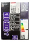 8W (57W) 2500K Günışığı E27 Duylu Çubuk LED Ampul
