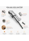 90 Derece Vidalama Köşe Adaptörü 360° Döner Başlıklı Matkap Aparatı Dar Alan Vida Sıkma Ucu 6.35mm Hex Şaft Profesyonel Açılı Adaptör