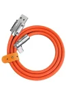 A6016 Usb To Type C Hızlı Şarj Data Kablosu Çevirici Dönüştürücü Adaptör 180° Döner 120W - 2M