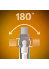 A6016 Usb To Type C Hızlı Şarj Data Kablosu Çevirici Dönüştürücü Adaptör 180° Döner 120W - 2M