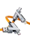 A6019 Usb Type C Lightning 4 in 1 Hızlı Şarj Data Kablosu Çevirici Dönüştürücü Adaptör 100-120W - 1M