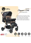 AB-360 Olympus Gold Çift Yönlü Bebek Arabası Antrasit