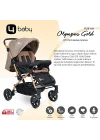 AB-360 Olympus Gold Çift Yönlü Bebek Arabası Antrasit