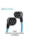 Ac Tip 2 Elektrikli Araç Şarj Kablosu 22 kw 2,5 m