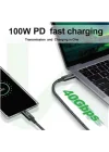 Action Thunderbolt 4 Type C Kablo 100 W PD Şarj 1.8 Metre 40 Gbps Veri ve Görüntü Aktarım Kablosu Örgülü Kablo TH02
