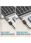 ADP-04 2si 1 Arada Type-C Micro USB ve USB Çevirici Dönüştürücü Adaptör