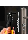 AEE® 4 Uçlu Profesyonel Perçin Tabancası Seti – 2.4/3.2/4.0/4.8 mm Başlık + 40 Adet Alüminyum Perçin + Anahtar | Metal, Plastik ve Deri Delme & Sabitleme Aracı